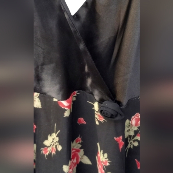 XL Nightie Babydoll Floral Rose pattern Two layer Sexy - Picture 5 of 6